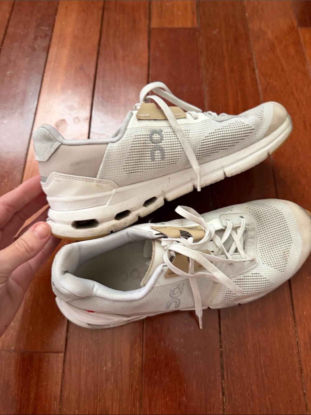 On Cloud Women's Athletic Running Shoes - White